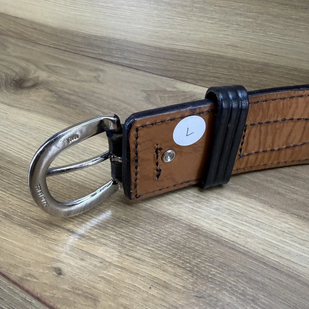 DON‎ HUME Duty Belt 28 30 Black Leather 2.25 in Oklahoma USA Made